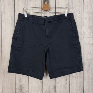 Chaps Men's W36 Navy Blue Preppy Classic Casual Flat Front Stretch 8.5" Shorts